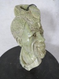 Male bust -- Butterjade stone DECOR