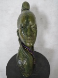 Lady bust -- Verdite stone