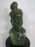 Lady bust -- Verdite stone DECOR