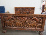 Beautiful Carved Big 5 King Size Bed *VERY HEAVY* FURNITURE DECOR