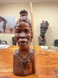 African Woman Rose Wood Carving 33