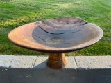 Huge, OLD, Wooden Bowl, from Africa, 28 1/2 inches across x 14 1/2 inches tall.. Beautiful, non-Taxi