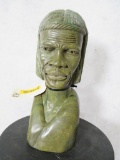 Male bust -- Verdite stone
