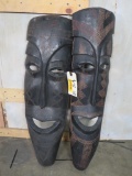 2 Carved African Tribal Masks (2x$)