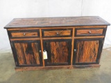 Wooden Buffet w/Storage made of Railroad Ties DECOR FURNITURE