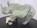 Butter Jade Rhino Statue DECOR