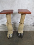 2 Giraffe Leg Tables (2x$) TAXIDERMY