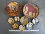 9 Painted Wooden Bowls from Africa (ONE$) DECOR