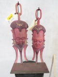 2 Carved African Tribal Masks (ONE$)