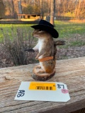Cowboy Chipmunk, NEW Taxidermy, 6 1/2 inches tall, Great Western/Texas Decor