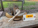 Chipmunk in Canoe, NEW, Taxidermy, 8 inches long X 6 inches tall, Great log cabin, ranch Decor