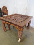 Carved Big 5 Wooden Table w/Chair FURNITURE