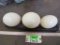 3 Ostrich Eggs on Wooden Plate (ONE$) TAXIDERMY DECOR