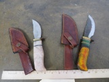 2 Really Nice Knives w/leather Sheaths (2x$)