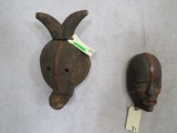 2 Carved Wooden African Masks (2x$) DECOR