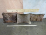 3 Brand New Hide Pillows (3x$) TAXIDERMY
