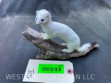 Short-tailed Ermine/Weasel New Taxidermy mount, on drift-wood, 9 inches long X 5 1/2 inches tall - R