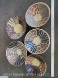 5 Carved Wooden & Painted African Bowls (ONE$) DECOR