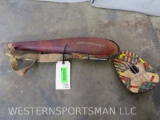 African Gourd w/Bead Work & Wooden Instrument (2x$) DECOR