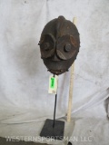Wooden African Mask on Stand DECOR