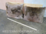 Pair of Beaver Hide Pillows (ONE$) TAXIDERMY