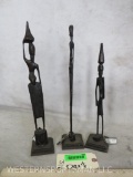 3 African Wooden Statues (one $)