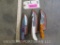 3 Knives w/Nice Handles & Leather Sheaths (3x$)