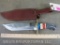 Pretty Knife w/Leather Sheath & Patriotic Handle