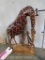 African Art Carved Wood Mother & Baby Giraffe