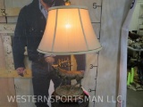 Cast Resin Elk Lamp (Bronze Look) DECOR