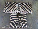 3 LG Zebra Hide Cushions (3x$) TAXIDERMY