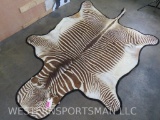 Felted Mountain Zebra Rug w/Cool Stripe Pattern 9'x6' *TX RES ONLY* TAXIDERMY
