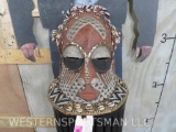 Stunning Kuba Royal Head Mask from Congo, Africa AFRICAN ART