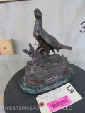 Bronze Pheasant on Marble Base by Jules Moigniez