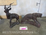 2 CARVED WOOD STATUES (2x$) TAXIDERMY