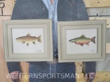 2 Original Paintings (Original Art) by Shirley Smith Trout/Fish (2x$)