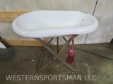 Antique Porcelain Wash Tub w/Stand