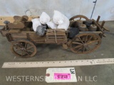 Miniature Wooden Wagon Decor
