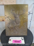Vintage Brass Art Decor of Elk 