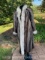 Gorgeous, Raccoon fur coat with ranch white Fox fur trim, Beautiful. Med/large size , not taxidermy
