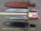 2 Knives w/Leather Sheaths (2x$)