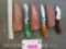 3 Knives w/Leather Sheaths (3x$)