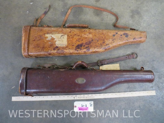 2 Antique/Vintage Leather Gun Cases (2x$)