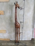 African Art -Hand Carved Giraffe Statue 41