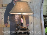 Bronze Look Cast Resin Moose Lamp DECOR