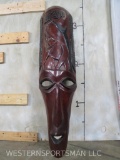 Large Hand Carved African Mask (Heavy) Wood