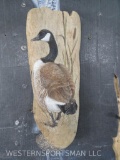 Folk Art -Painting of Goose on Wood 14.5