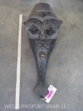 Stunning XL Hand Carved Wood Funeral Mask (Possibly Kuba) AFRICAN ART
