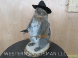 COWBOY Squirrel, with cow boy hat and pistol TAXIDERMY