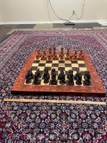 Very Cool XL African Chess Board Set Hand Carved Wood